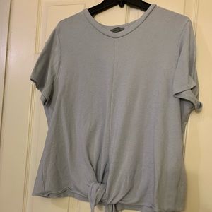 *PLUS SIZE* BABY BLUE FRONT TIE TOP